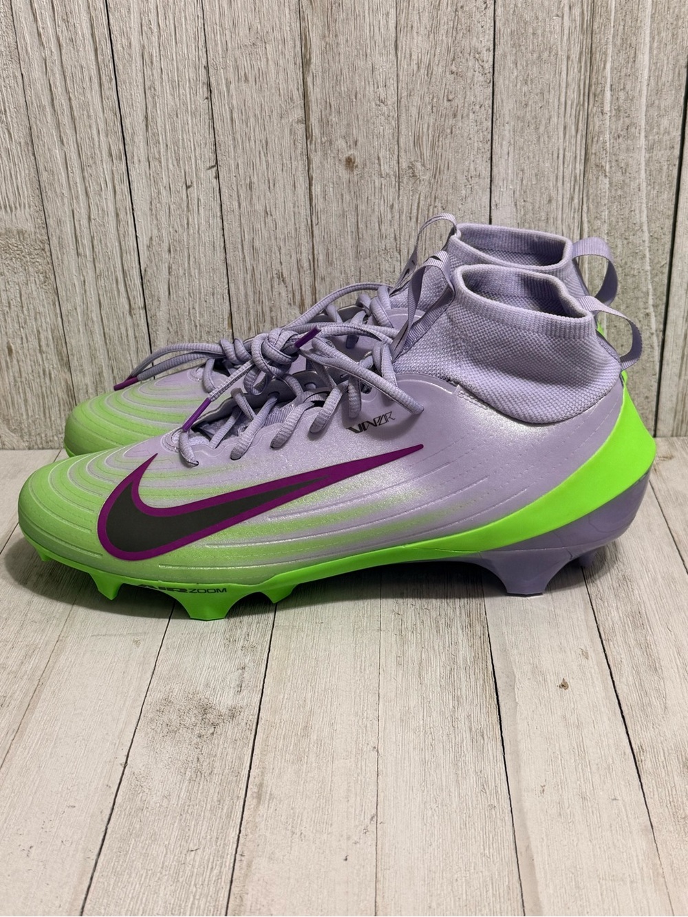 Nike Vapor Pro 1 Football Cleats Green Purple IB8250-500 Men's Size 12 New
